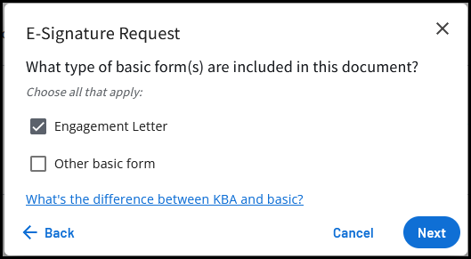 Type of request (Basic)